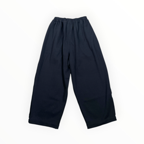 my beautiful landlet / MILAN RIB CUT-OFF WIDE EASY PANTS / WM07-PT2620704 BLACK