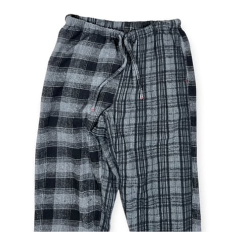 TIGRE BROCANTE /  ネルチェックMix タゴサクロングパンツ / PT-31L-W204 チャコール unisex M