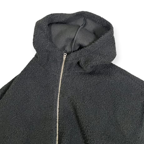 TISSU / ボアフード付きポンチョW ZIP / TS263CT084 001クロ