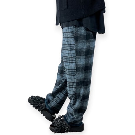 TIGRE BROCANTE /  ネルチェックMix タゴサクロングパンツ / PT-31L-W204 モスグリーン unisex M