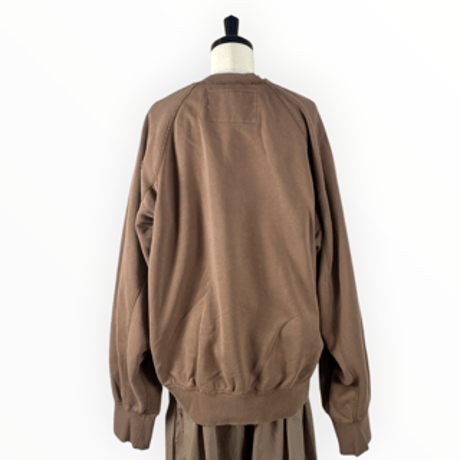 my beautiful landlet / DAMAGE SWEATSHIRT / MBL-WD-SWTP2 BROWN