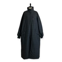 TISSU / ナイロンキルティングリバーシブルコート / TS263CO063 180チャコールチェック size3