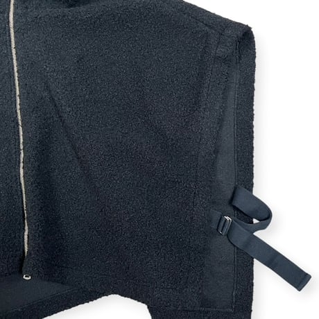 TISSU / ボアフード付きポンチョW ZIP / TS263CT084 001クロ