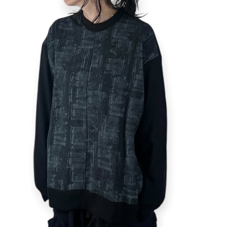 SNEEUW / カンプリントプルオーバー / snw34-03 Col.B charcoal gray