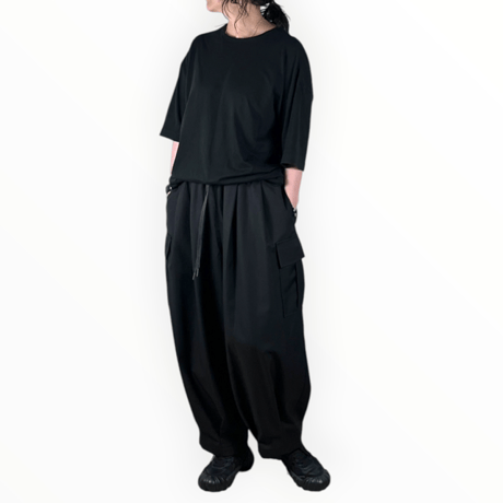 Pearl Button - BLANCbasque / カーゴバレルレッグパンツ  / PB64-305 19black