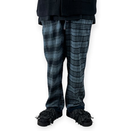 TIGRE BROCANTE /  ネルチェックMix タゴサクロングパンツ / PT-31L-W204 モスグリーン unisex M