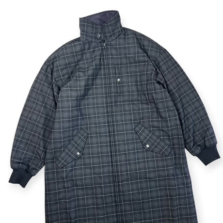 TISSU / ナイロンキルティングリバーシブルコート / TS263CO063 180チャコールチェック size3