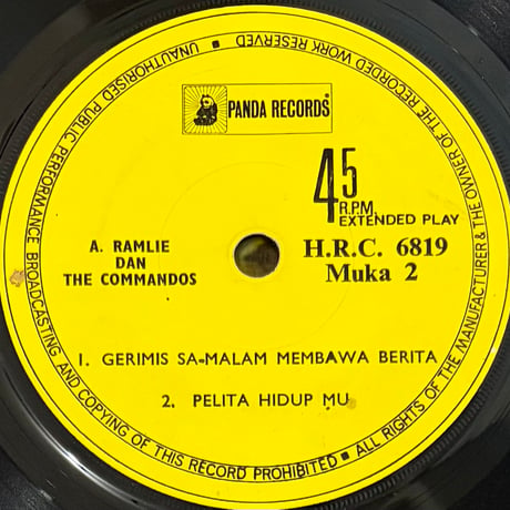 A. Ramlie Dengan The Commandos - Ku Tunaikan Janji [7][Panda Records] (USED)