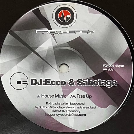 DJ:Ecco & Sabotage - House Music / Rise Up [12][Frequency] (USED)