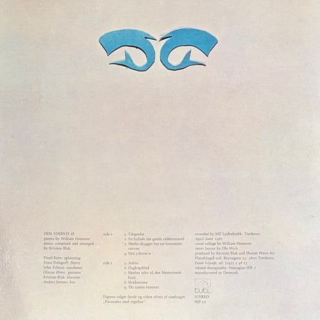 William Heinesen, Kristian Blak – Den Yderste Ø [LP][Tutl] (USED)