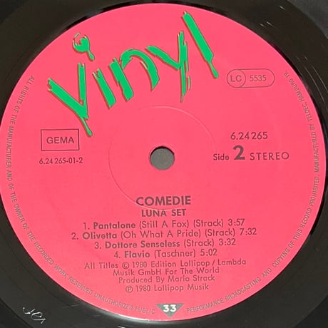 Luna Set - Comedie [LP][Vinyl] (USED)