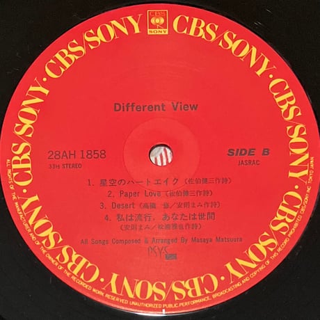 PsyS - Different View [LP][CBS/Sony] (USED)