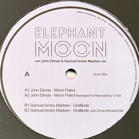 John Dimas & Samuel Andre Madsen - Moon Patrol / Gratitude [12][Elephant Moon] (USED)