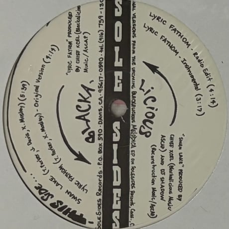 Blackalicious - Swan Lake / Lyric Fathom [12][Solesides] (USED)