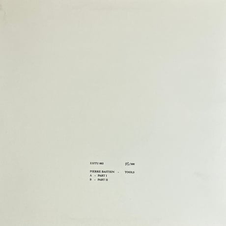 Pierre Bastien - Tools [LP][ESITU Records] (USED)