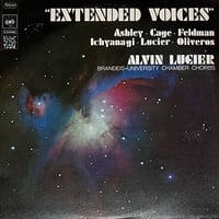 Alvin Lucier The Brandeis University Chamber Chorus - Extended Voices [LP] (USED)