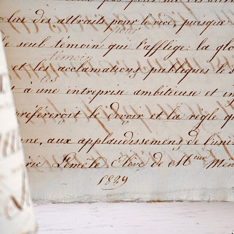 1829年 カリグラフィの美しい証書(C)