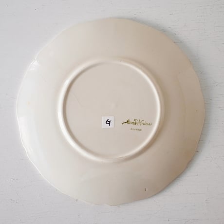 Sarreguemines 花リムソーサー単品 ※A-Gバリエーションあり