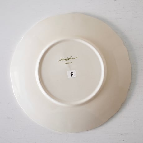 Sarreguemines 花リムソーサー単品 ※A-Gバリエーションあり