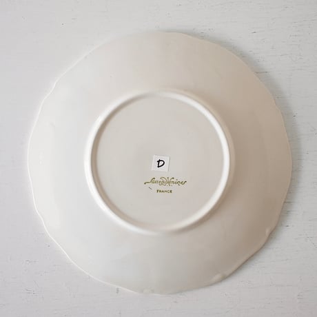 Sarreguemines 花リムソーサー単品 ※A-Gバリエーションあり