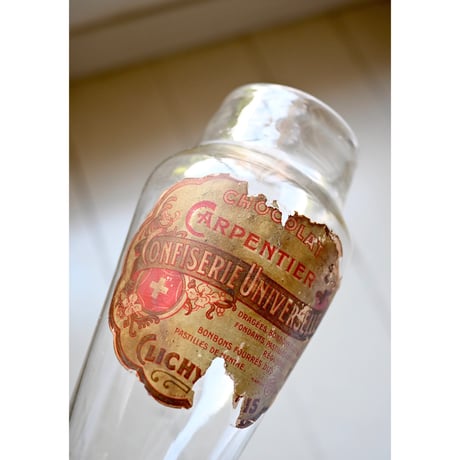 Chocolat Carpentier ラベル付きガラスポット