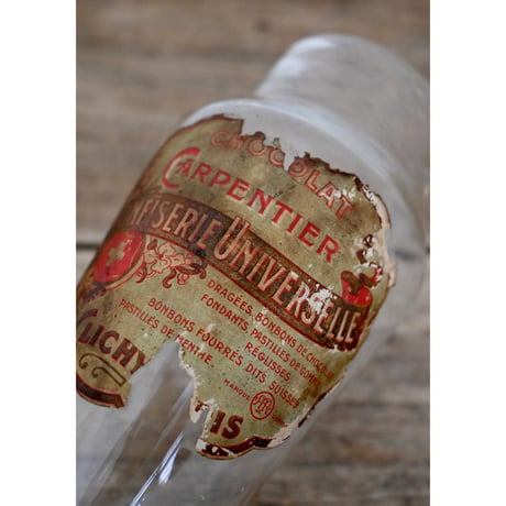 Chocolat Carpentier ラベル付きガラスポット