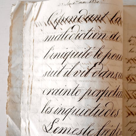 1830年 カリグラフィの美しい証書(D)