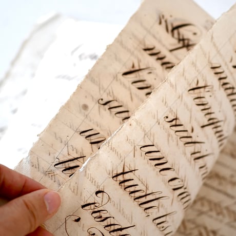 1830年 カリグラフィの美しい証書(D)