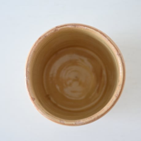 淡黄釉 円筒型コンフィポット(S)