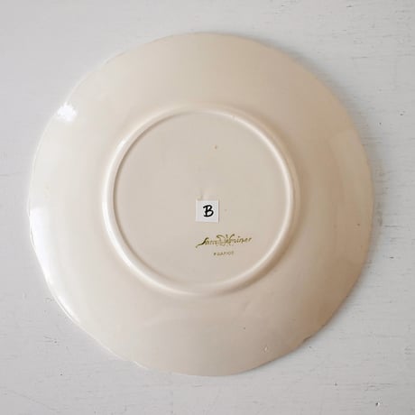 Sarreguemines 花リムソーサー単品 ※A-Gバリエーションあり