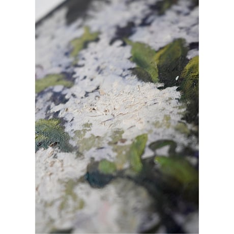 油彩画(リラの花と林檎と葡萄)