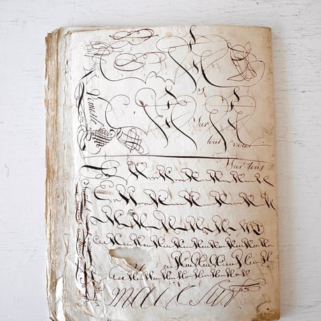 1821年 カリグラフィの美しい証書(B)