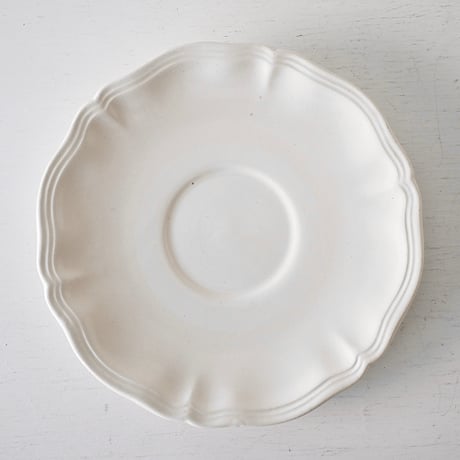 Sarreguemines 花リムソーサー単品 ※A-Gバリエーションあり