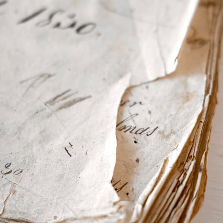 1830年 カリグラフィの美しい証書(E)