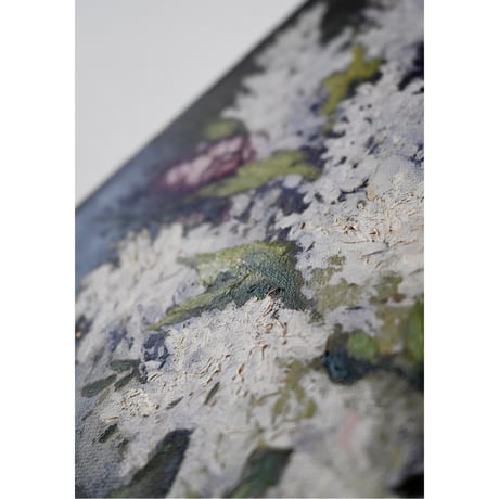 油彩画(リラの花と林檎と葡萄)