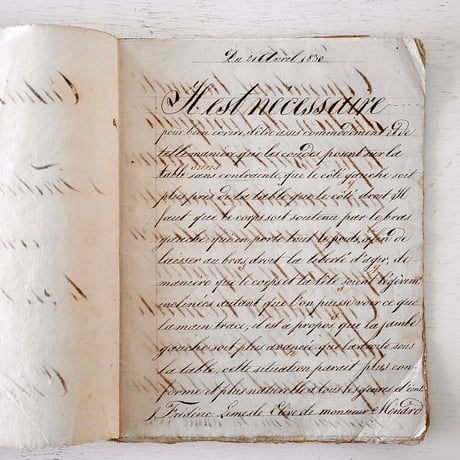 1830年 カリグラフィの美しい証書(D)