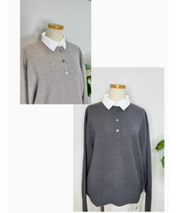 シャツレイヤードニット