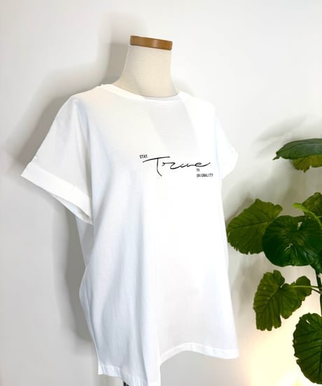ドライタッチコットン スクリプトフォントTシャツ
