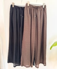 フロッキードット ワイドパンツ
