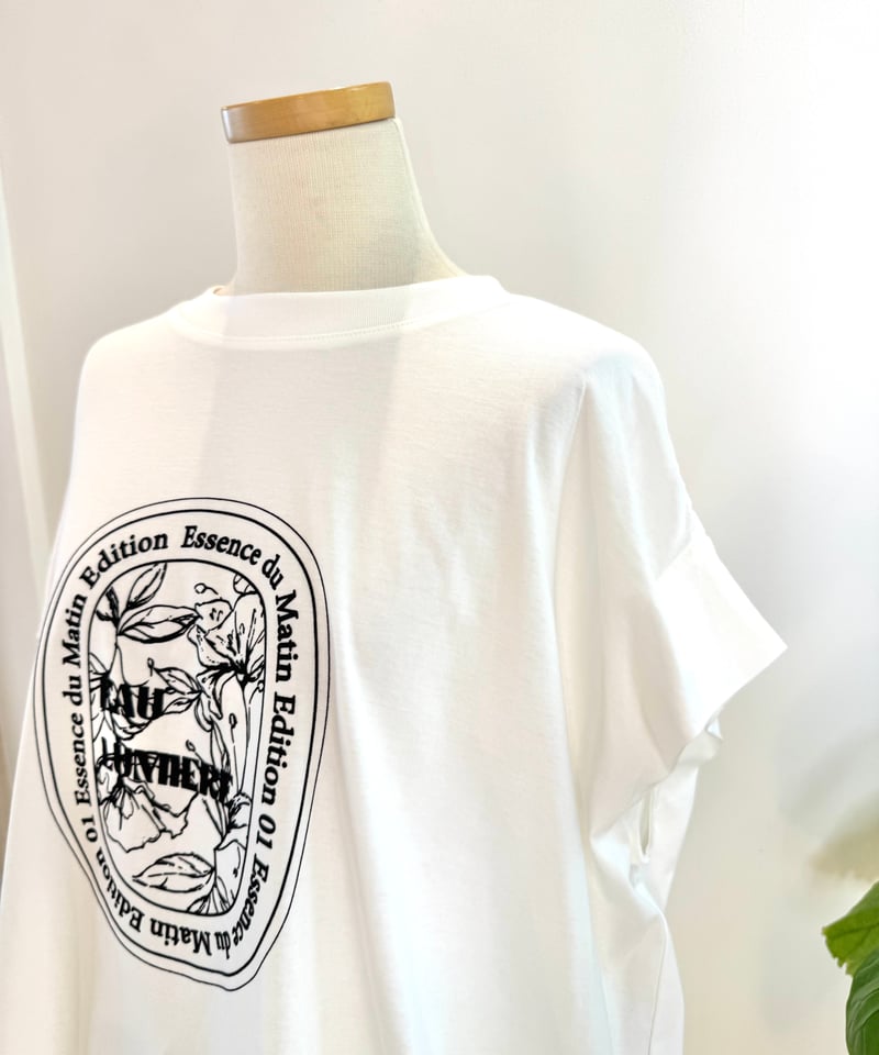 フロッキープリントTシャツ | noi bloom