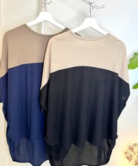 配色ドルマンプルオーバー