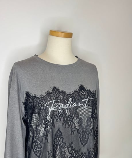 ビスチェ風レースロングTシャツ