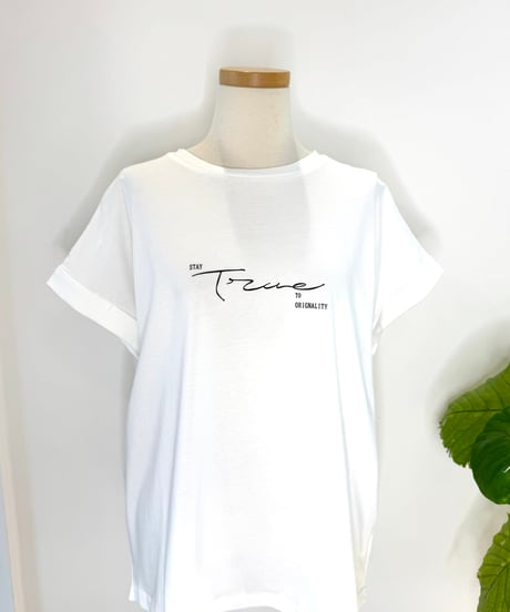 ドライタッチコットン スクリプトフォントTシャツ