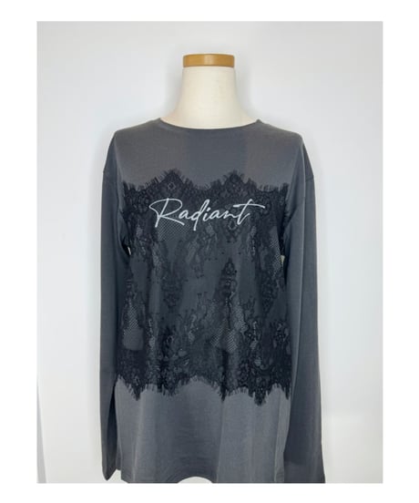 ビスチェ風レースロングTシャツ