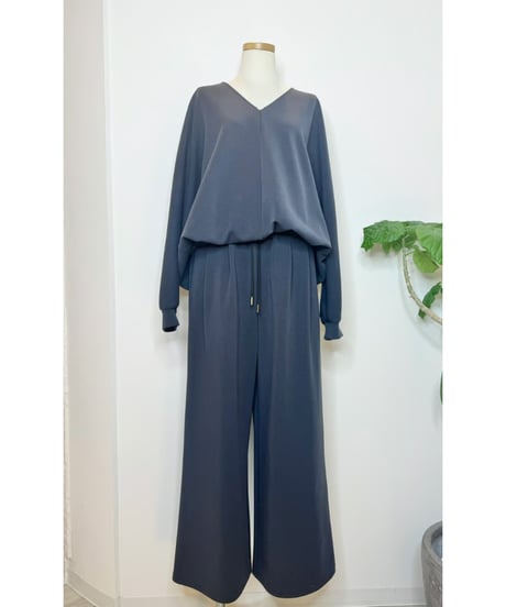 【SetUp対応】ボンディング  ワイドパンツ
