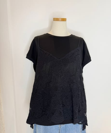 レース刺繍キャミソール