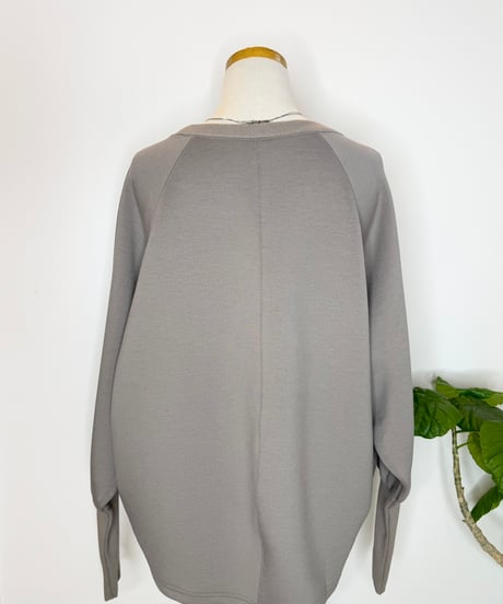 袖リブ " HIER " ロゴトップス
