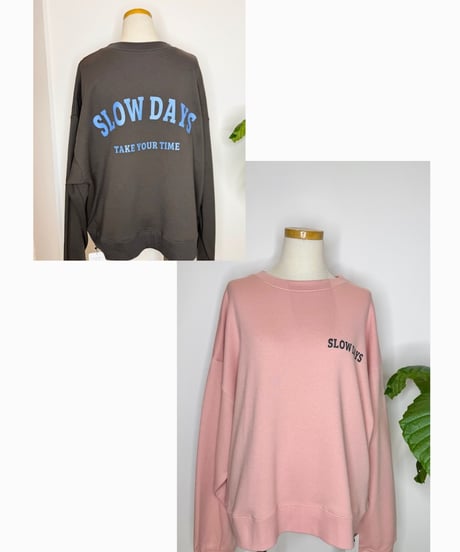 " SLOW DAYS " ロゴ トップス