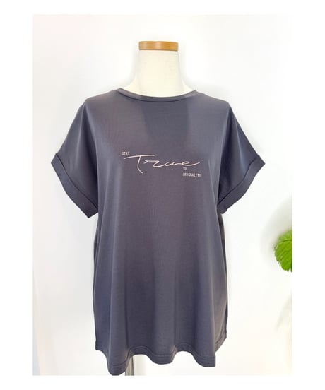 ドライタッチコットン スクリプトフォントTシャツ