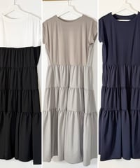 ティアード切替ワンピース